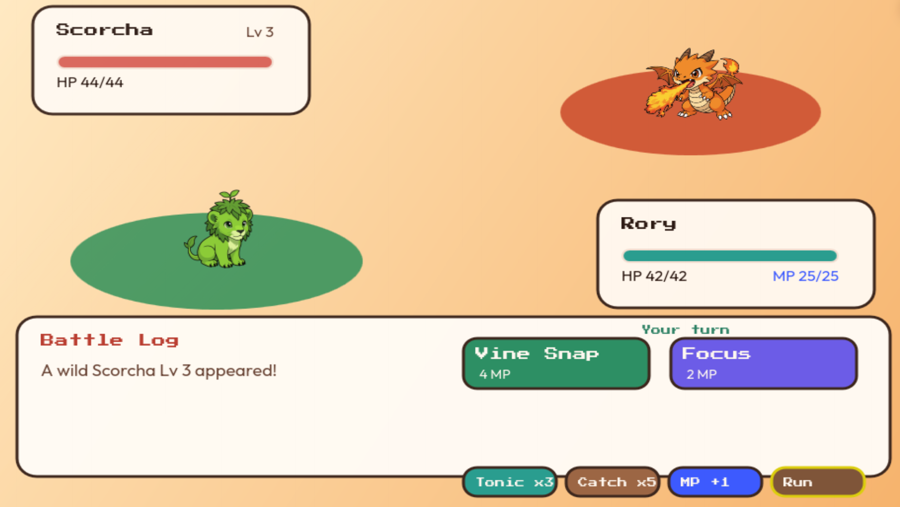 Orb Bound battle screenshot