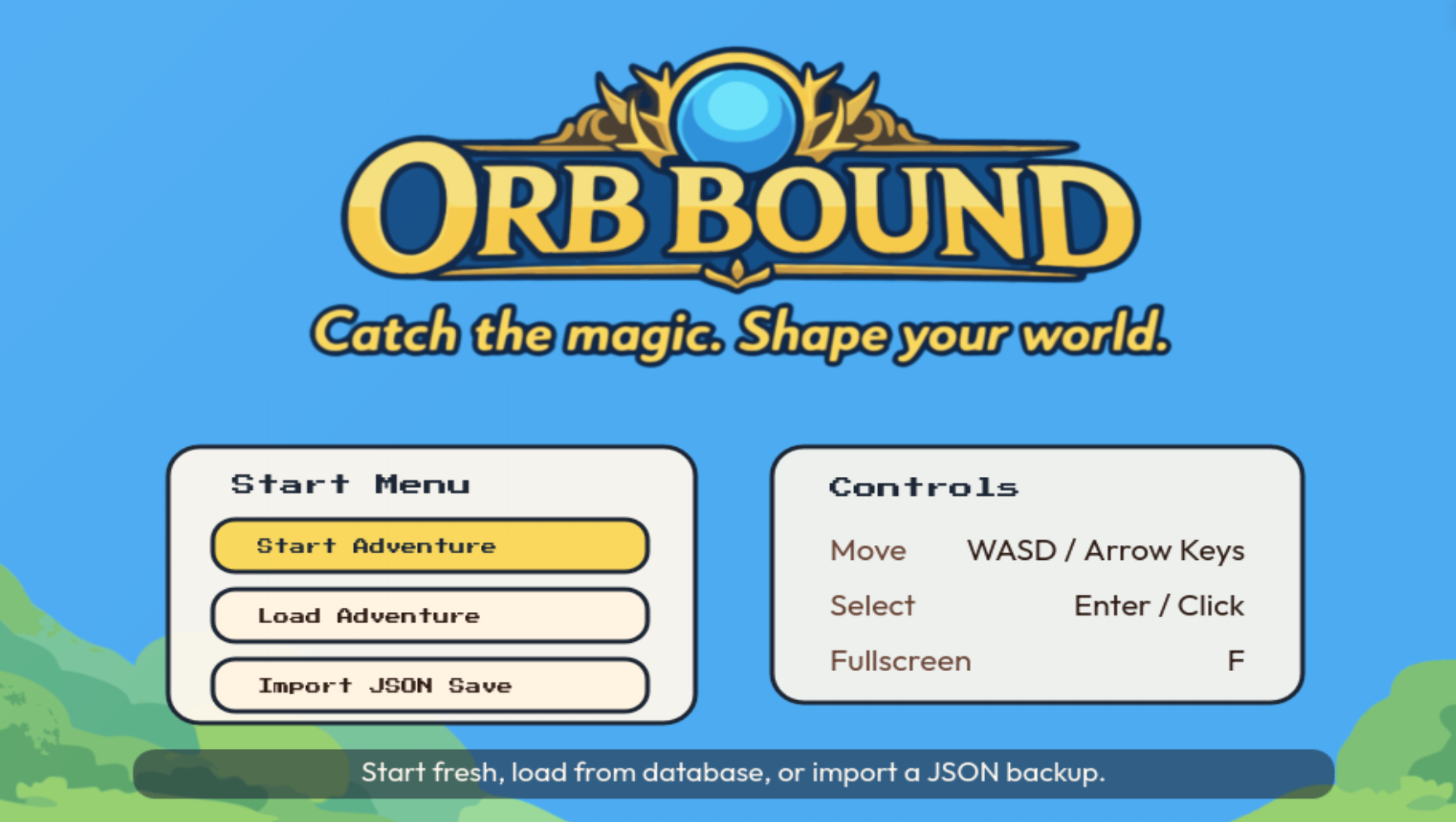 Orb Bound Menu